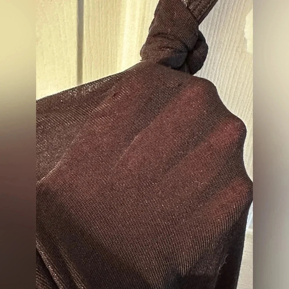 WEWOREWHAT SWIM M Knit Knot Midi Slinky Sexy Cut Out Coquette Sheer Revealing - Picture 16 of 16